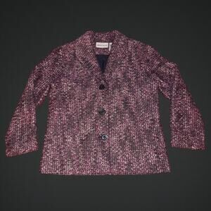 Ladies Size 8 Alfred Dunner Purple Blazer Coat